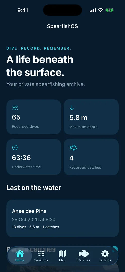iPhone: logbook home